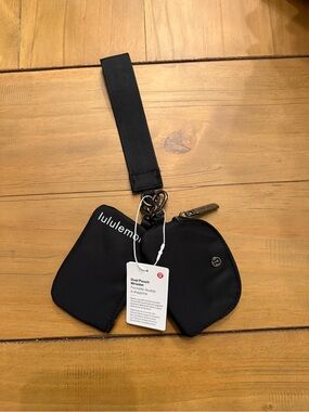 lululemon athletica Black Dual Pouch Wristlet Key & Card Holder with Strap